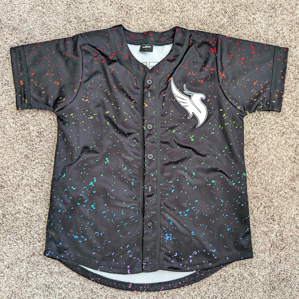Black Splatter Baseball Jersey
